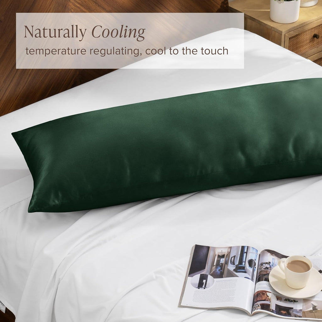 BareHome Bare Home 100% Rayon Made from Bamboo Luxury Body Size Cooling Pillowcase - Breathable - Easy Fit - Soft Bedding & Pillowcase (Bod…