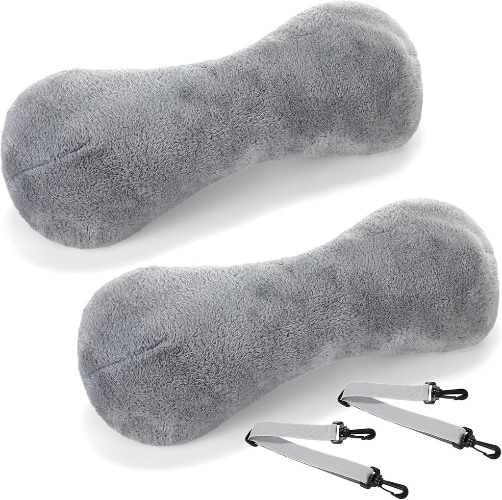 Colingmill 2 Pcs Neck Pillow for Recliner Headrest Pillow Bone Shaped Chair Plush with Adjustable Strap Neck Support and Curve Head Cushion…