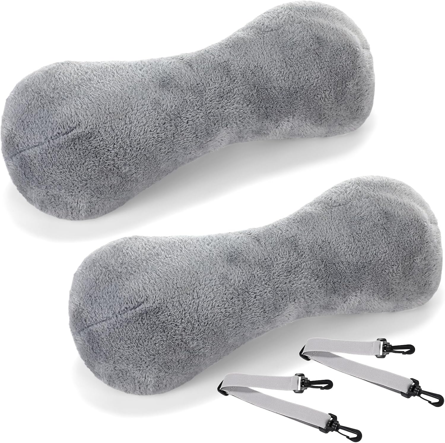 Colingmill 2 Pcs Neck Pillow for Recliner Headrest Pillow Bone Shaped Chair Plush with Adjustable Strap Neck Support and Curve Head Cushion…