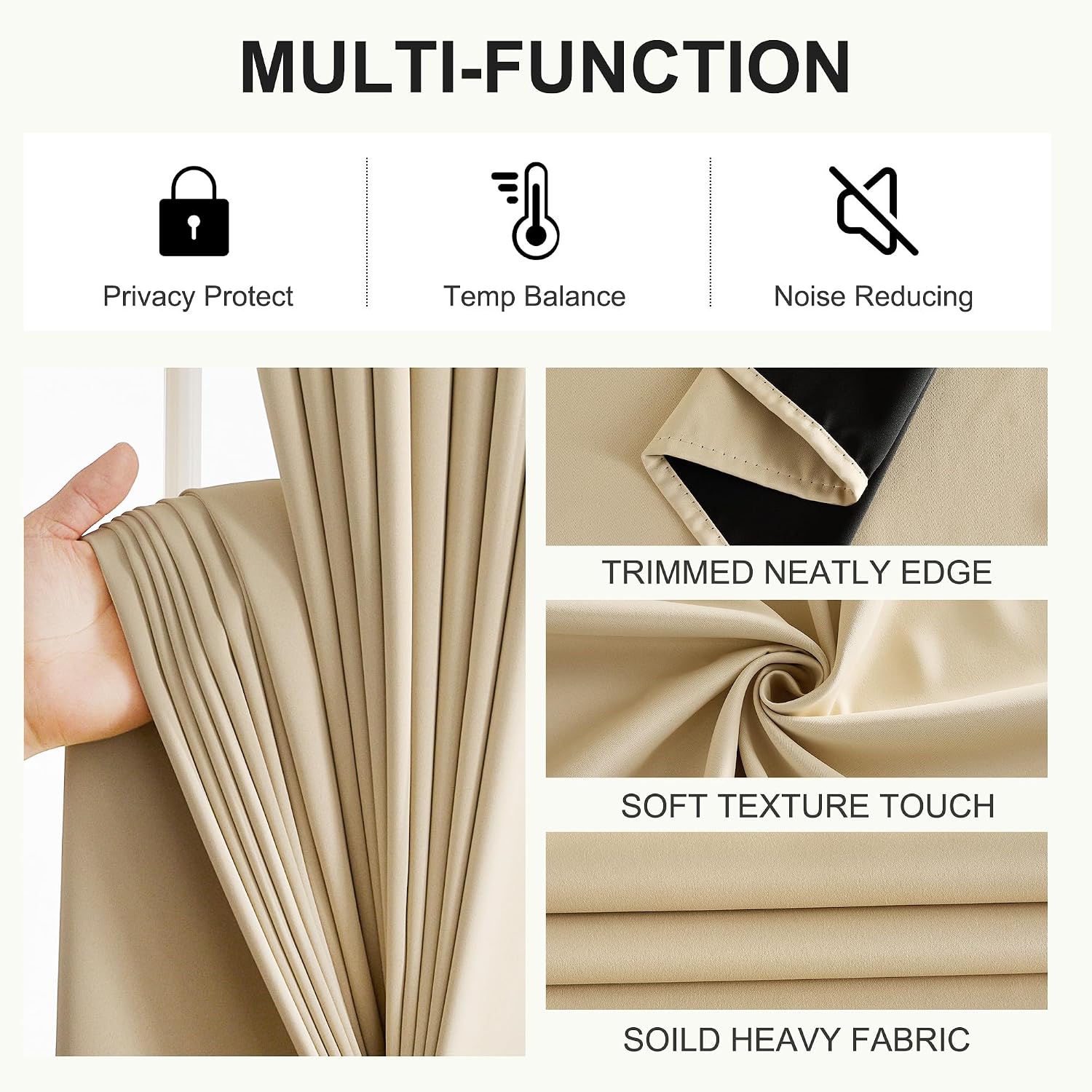 NICETOWN 100% Blackout Curtains 84 inch Long for Bedroom, Total Blackout Thermal Insulated Grommet Long Window Curtains 2 Panels Set, 2…