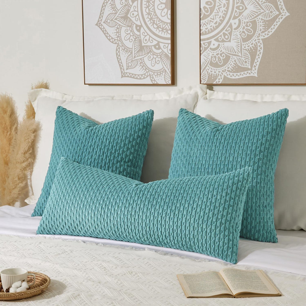 KevinTextile Kevin Textile 20x54 Inch Long Body Lumbar 1 Pack Boho Decorative Throw Pillow Cover Soft Striped Corduroy Rectangle Cushion Ca…