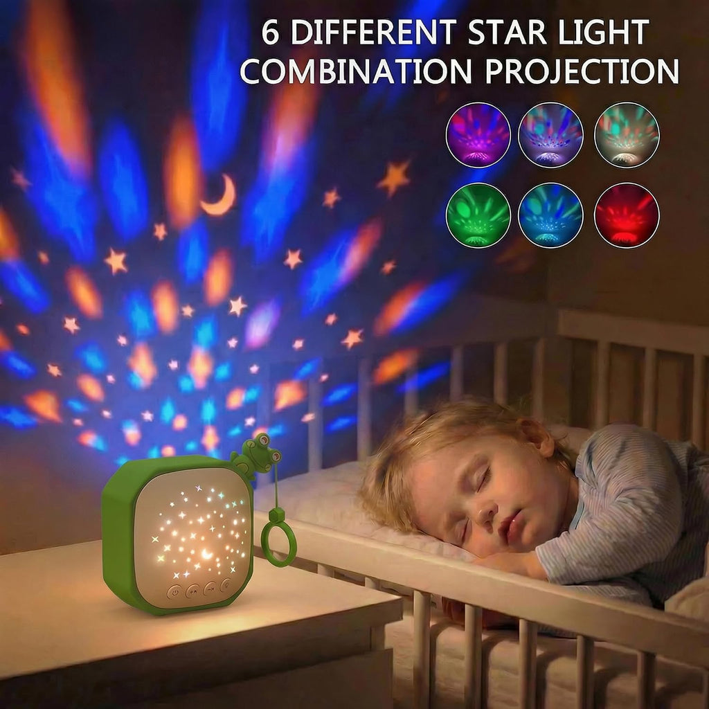 White Noise Sound Machine Baby with Star Projector | Portable Sleep Music Sound with Hook for Nursery, Bedroom, Travel, Infant, The Best…
