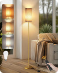 64.2” Dimmable Floor Lamp for Living Room with Remote and Foot Switch, Corner Floor Lamp for Bedroom, Includes 10W A19 Bulb, Modern…