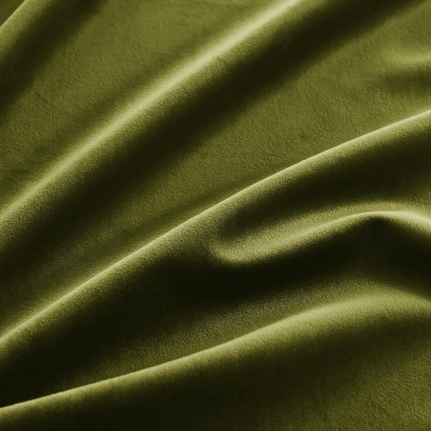 Rybhome RYB HOME Moss Green Velvet Curtains for Bedroom Living Room, Thermal Insulated Privacy UV Heat Blocking Luxurious Drapes for Nurser…