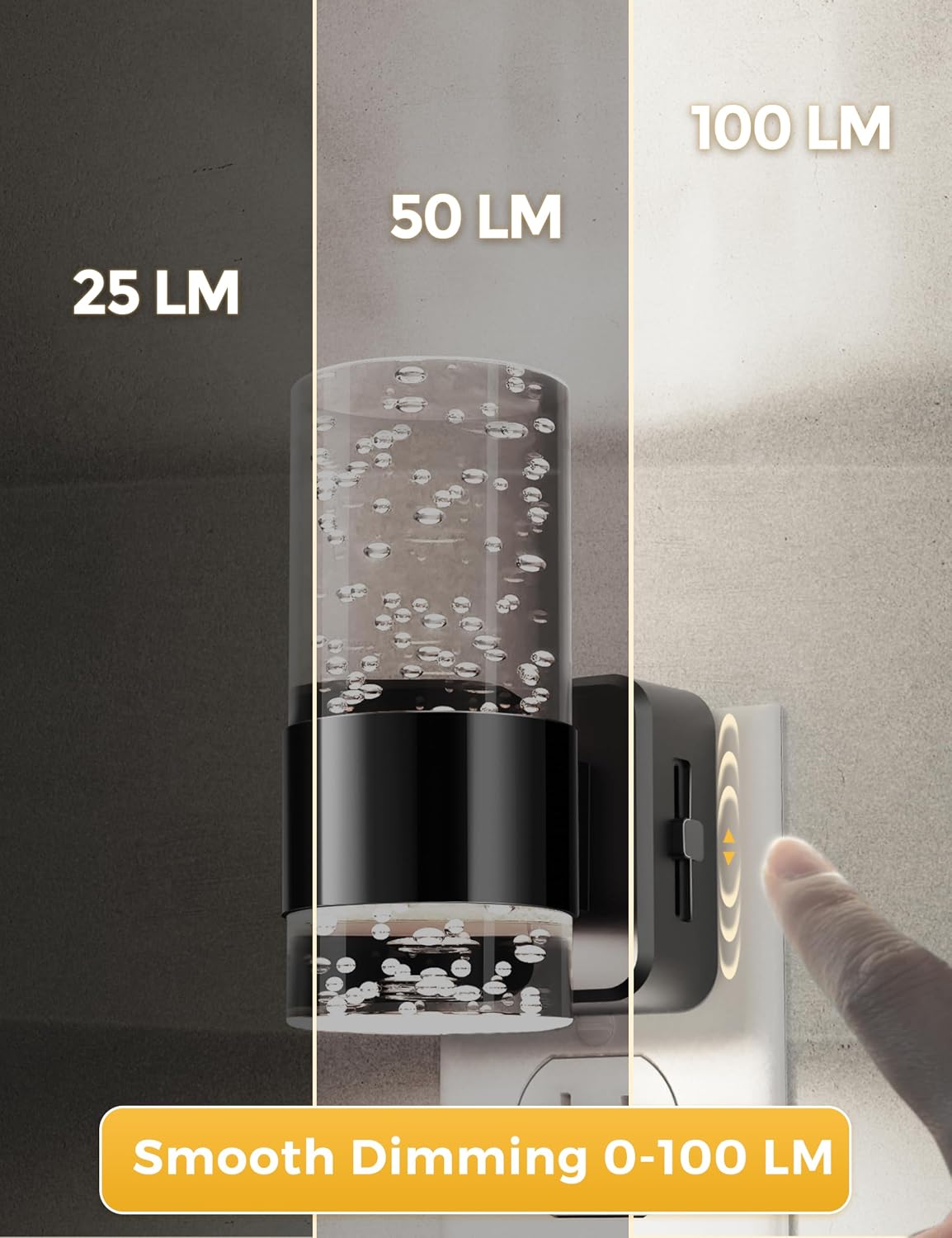 L LOHAS LED Night Light, Dimmable Night Lights Plug into Wall, 2 Pack Acrylic Nightlights with 0-100 LM Adjustable Brightness, 5000K Plug…