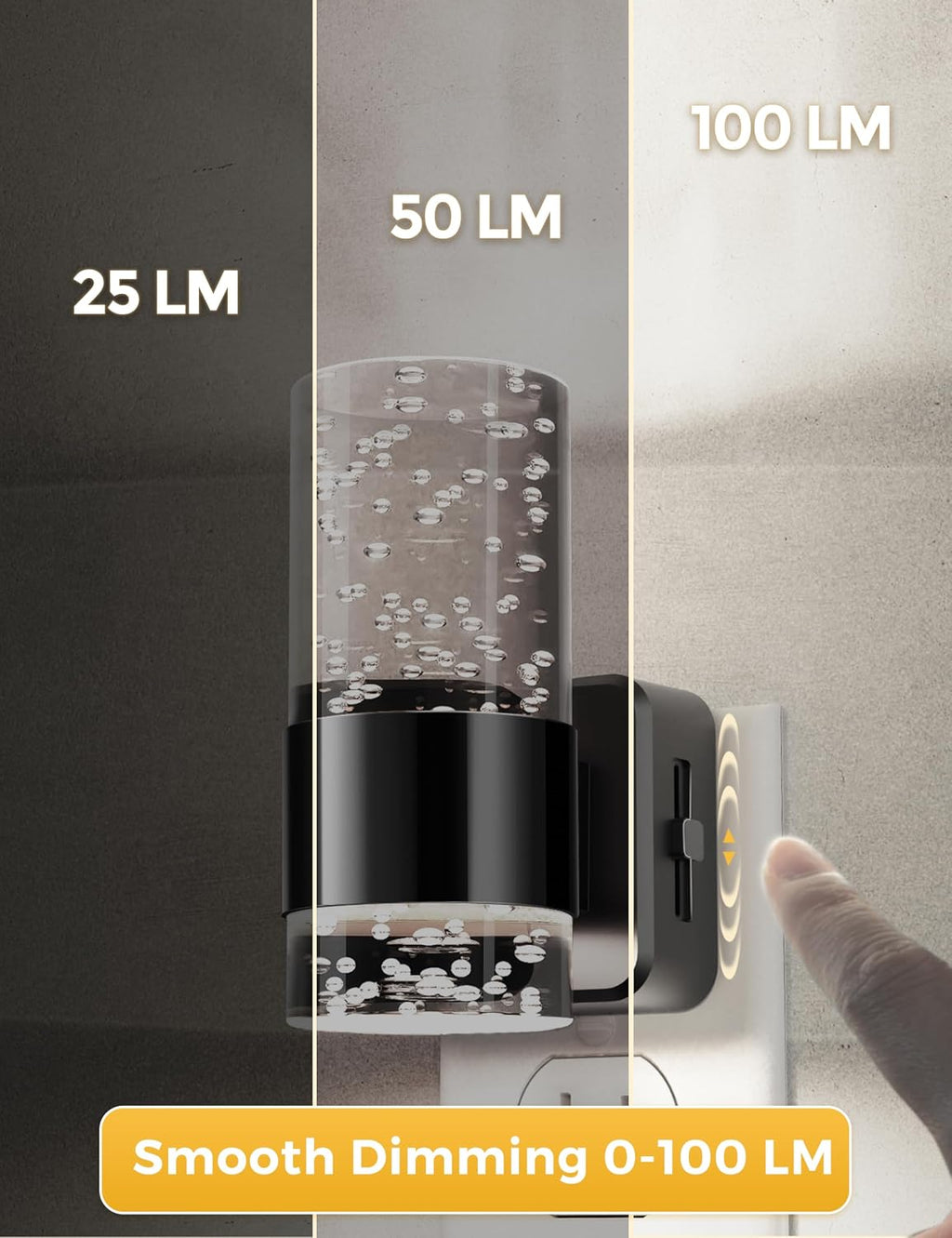 L LOHAS LED Night Light, Dimmable Night Lights Plug into Wall, Acrylic Nightlights with 0-100 LM Adjustable Brightness, 5000K Plug in…