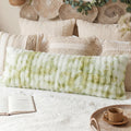 Chumerry Green Fluffy Body Pillow Cover Faux Fur Pillowcase Extra Soft Fuzzy Plush Long Pillow Cover Gradient Green Shaggy Body Pillow Case…