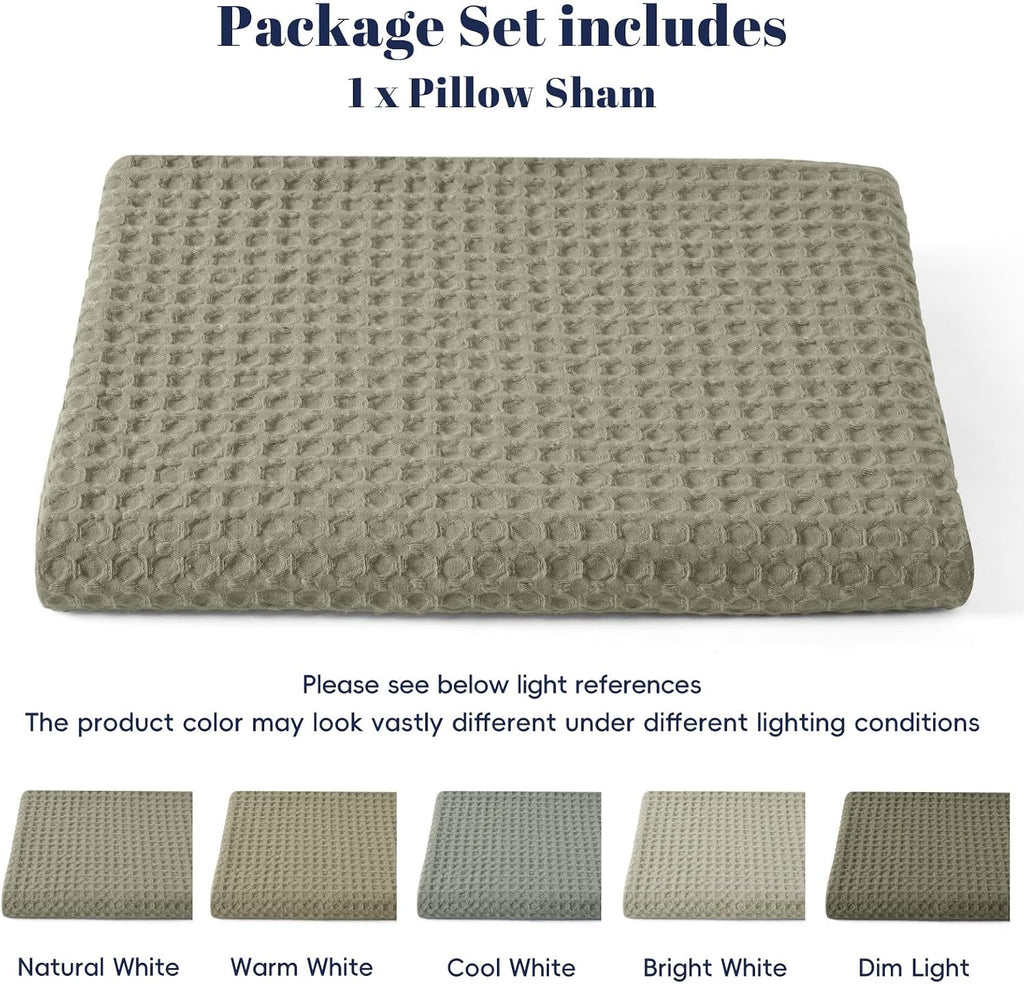 Phf Ultra Soft Waffle Weave Body Pillowcase with Zipper, No Insert, 1Pack 20" x 54" Pillow Sham, Breathable & Skin-Friendly Body Pillow cas…