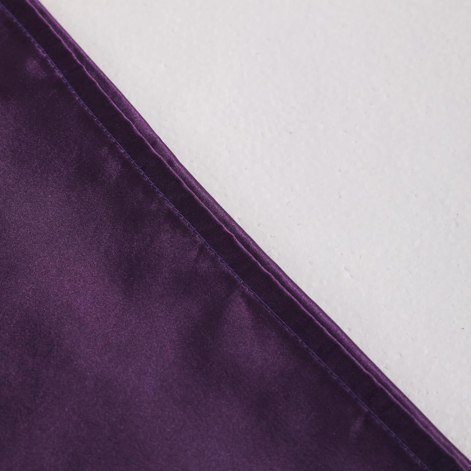 Ntbay 2 Pack Satin Standard Pillowcases for Hair and Skin, Luxurious and Silky Pillow Cases with Envelope Closure, 20x26 Inches, Eggplant P…