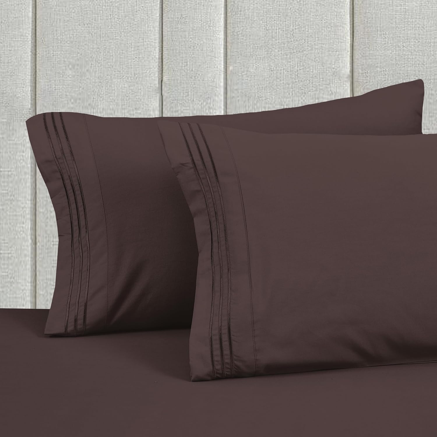 MocassiLuxuryBedding Mocassi Cal King Size 4-Piece Bed Sheet Set - 1800 Hotel Quality Microfiber 18-24 Inches Extra Deep Pocket Fitted Shee…