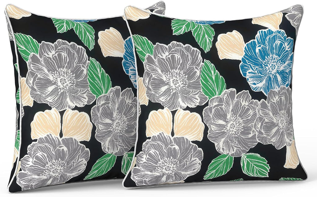 LVTXIII Outdoor Throw Pillow Covers Set of 2, Patio Waterproof Pillow Cases Fade Resistant Accent Pillow Covers for Home and Garden…