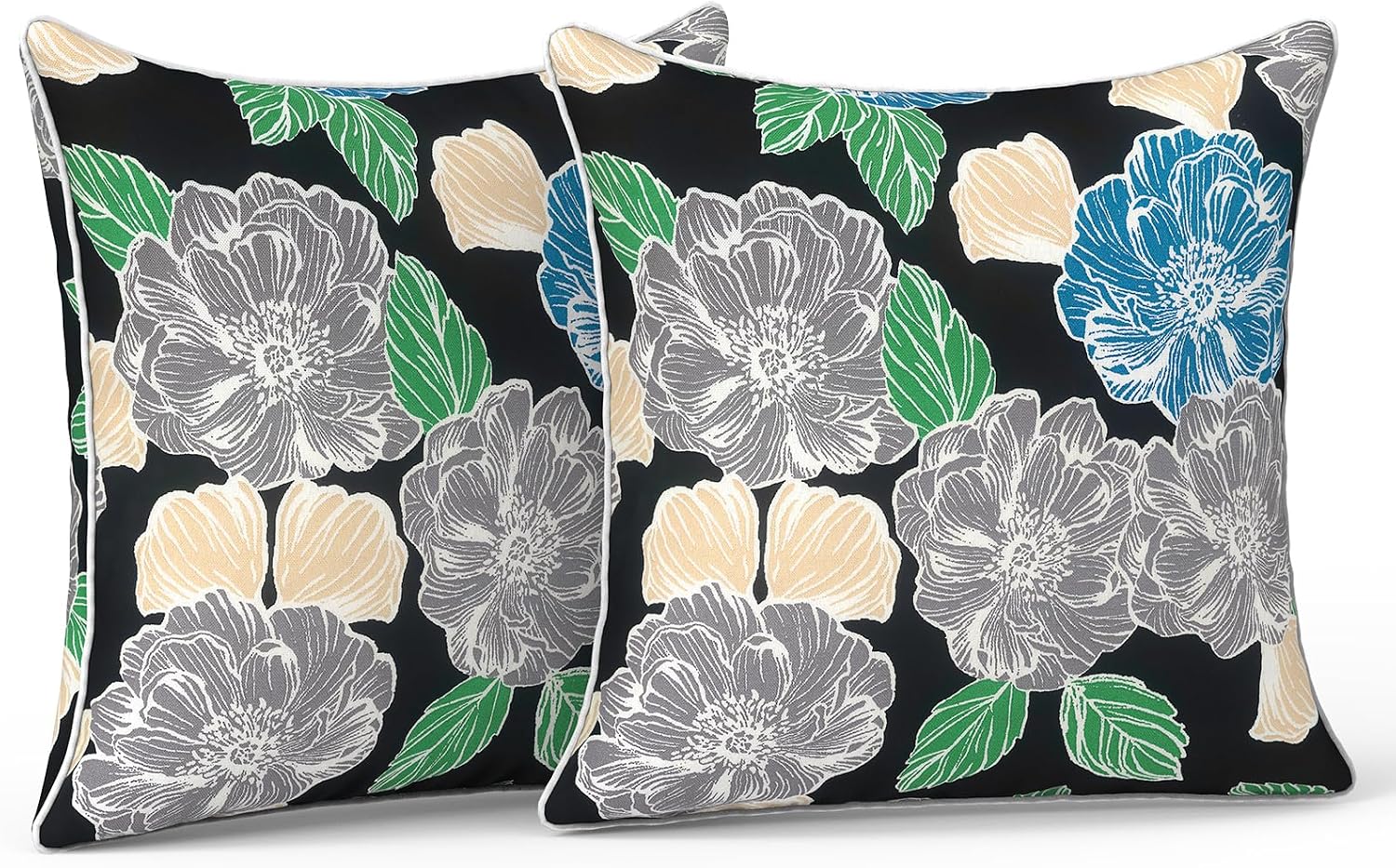 LVTXIII Outdoor Throw Pillow Covers Set of 2, Patio Waterproof Pillow Cases Fade Resistant Accent Pillow Covers for Home and Garden…