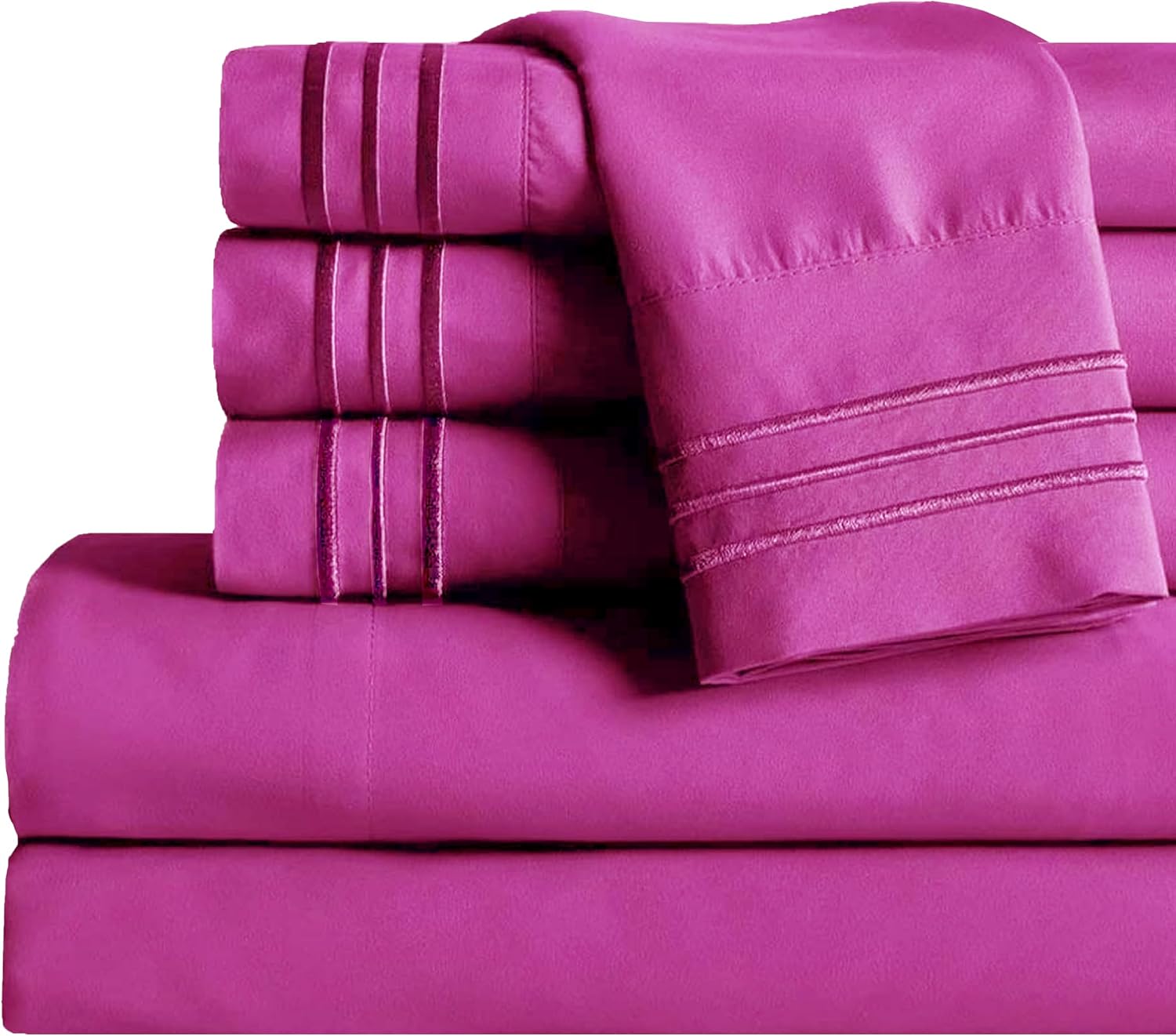 MocassiLuxuryBedding Mocassi King Sheet Set - Luxury Hotel 1800 Premier Bedding Sheets & Pillowcases - Ultra Soft Breathable & Cooling Bed…