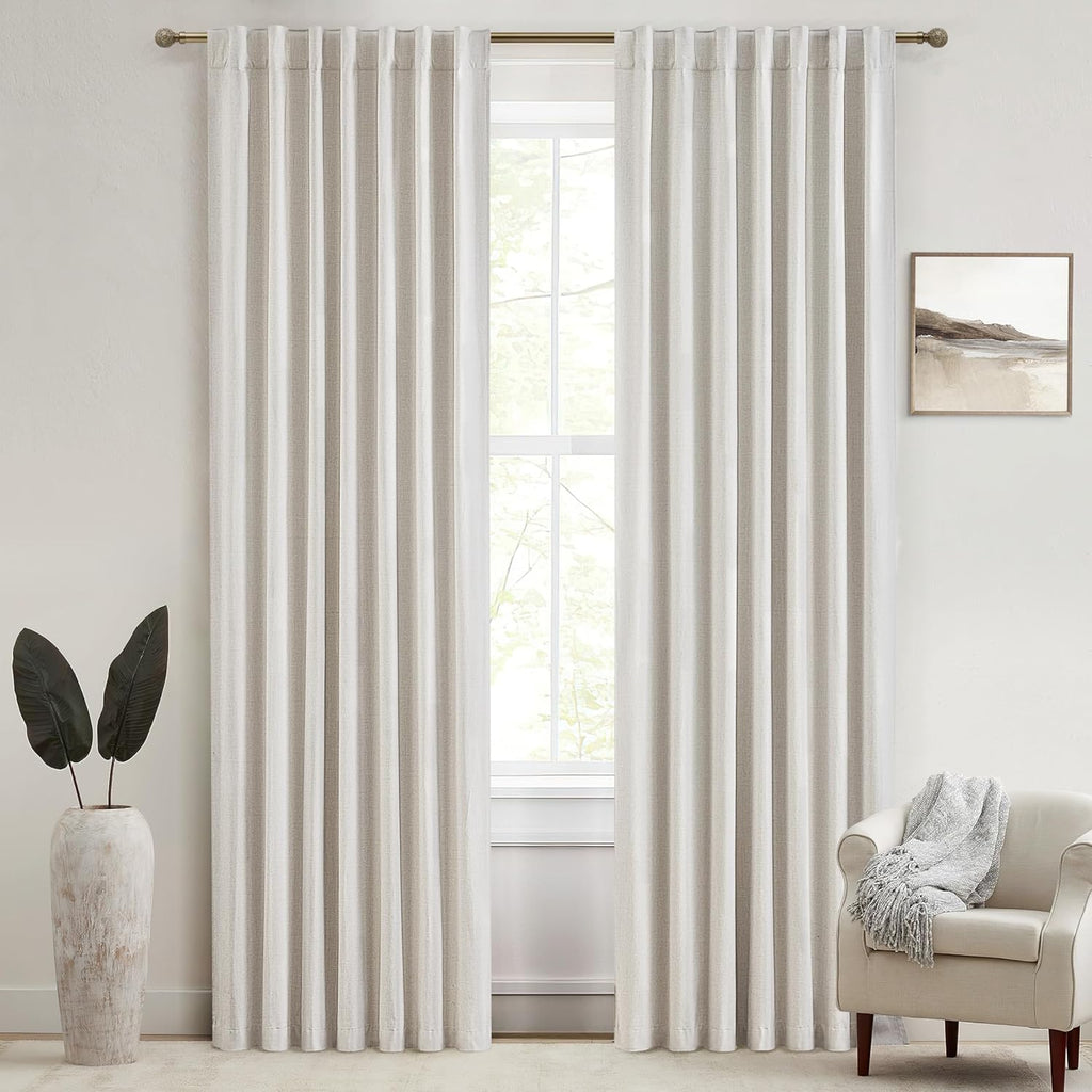 Qjmydeco Drapes 84 Inch Length 2 Panels Set for Bedroom Aesthetic,100% Blackout Cute Curtains for Nursery Weather Curtains Thermal Insulate…