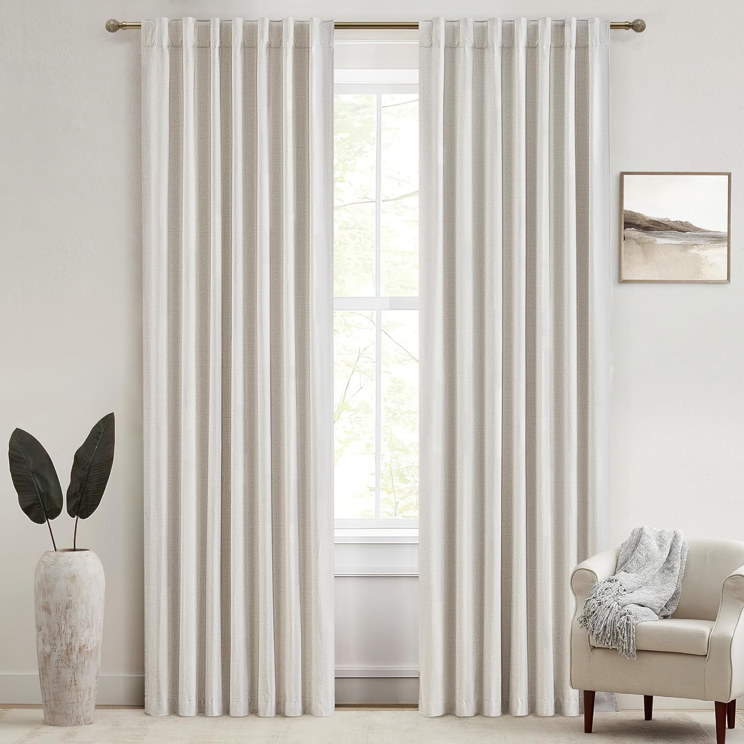 Qjmydeco Drapes 84 Inch Length 2 Panels Set for Bedroom Aesthetic,100% Blackout Cute Curtains for Nursery Weather Curtains Thermal Insulate…