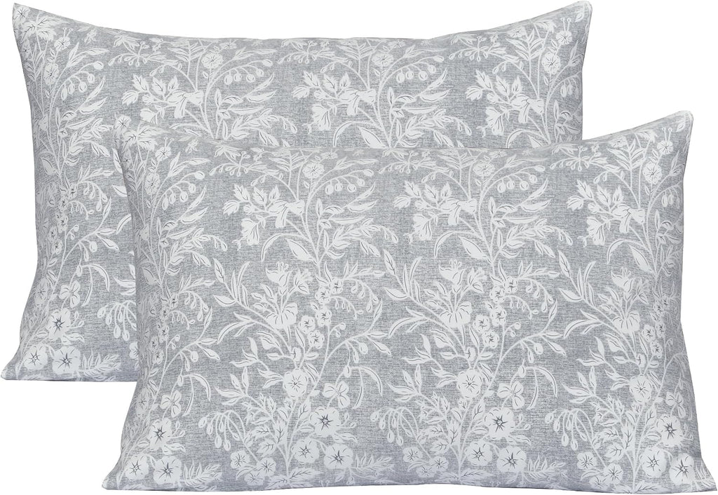 Feather & Stitch 300 TC 100% Cotton King Size Pillowcases 2 piece, Ultra Soft Set of 2 Sateen Weave Pillow Covers with Envelope Closure…