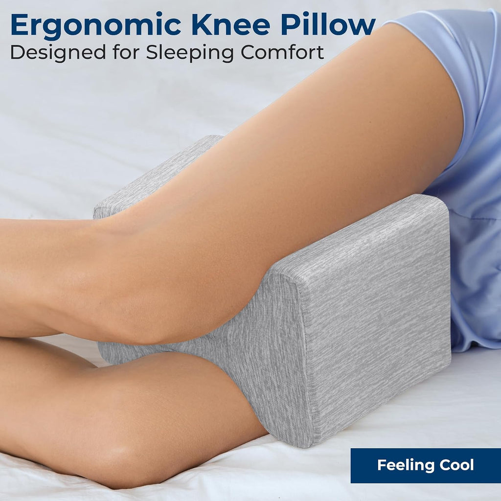 5Starsunited 5 STARS UNITED Knee Pillow for Side Sleepers - Hip - Cooling Cover - Memory Foam Leg Cushion for Side Sleeping - Between Legs…