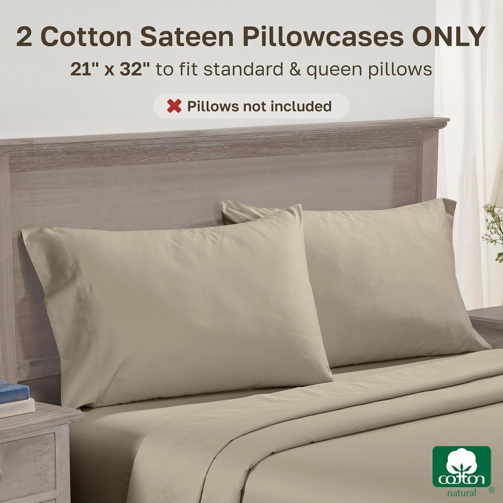 CaliforniaDesignDen CALIFORNIA DESIGN DEN Luxuriously Soft Hotel Quality 600 Thread Count, 100% Cotton Set of 2 Cases, Crisp & Cool Pillow…