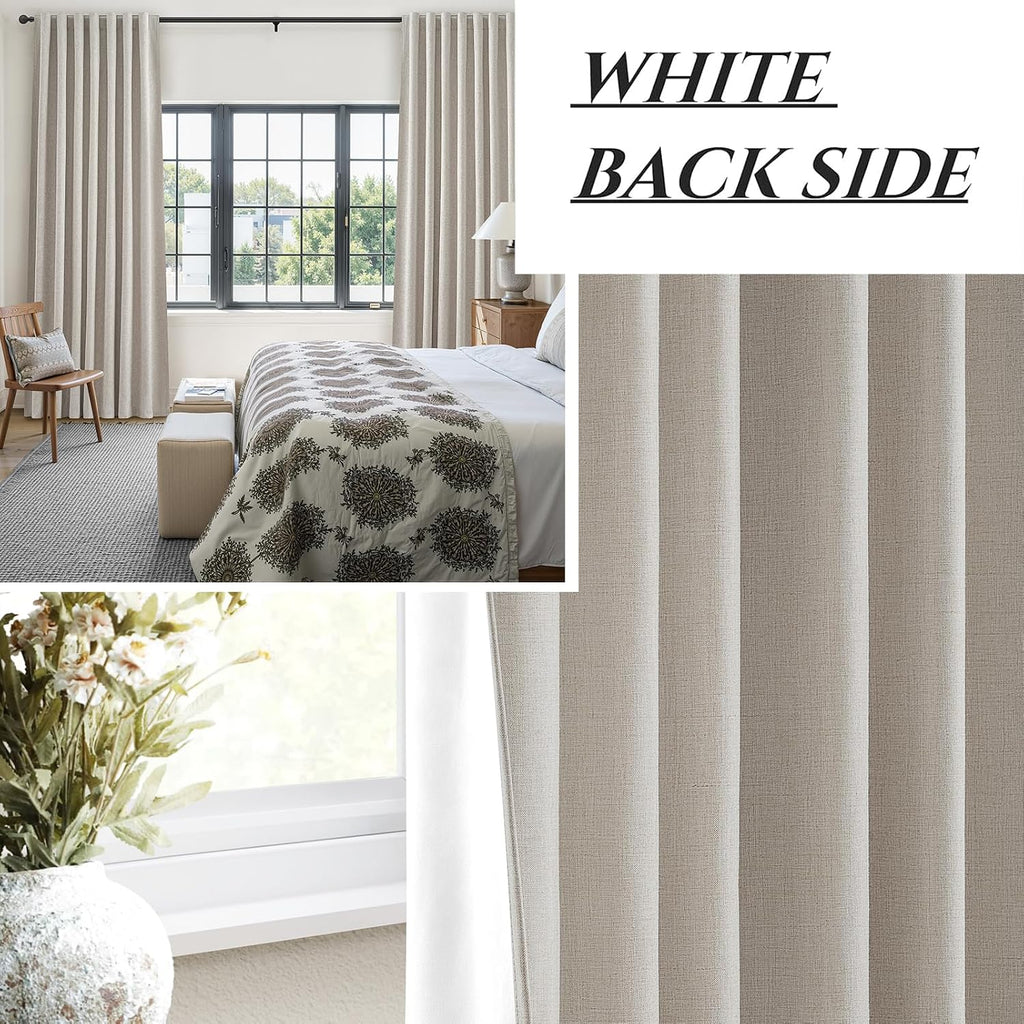 Qjmydeco 78 Inch Closet Curtains for Open Closet Doors Sliding Panels, Blackout Curtains for 80 Inches Window Heat Blocking Insulated Drape…