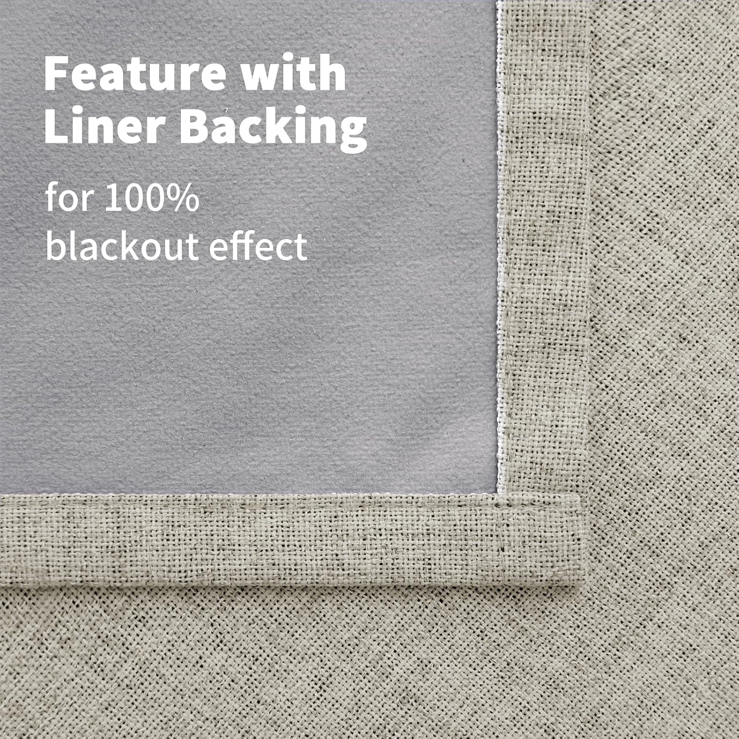 YoungsTex Camel Linen Blackout Curtains 63 Inch Length for Bedroom, Thermal Insulated Window Drapes with Grommet Room Darkening Privacy for…