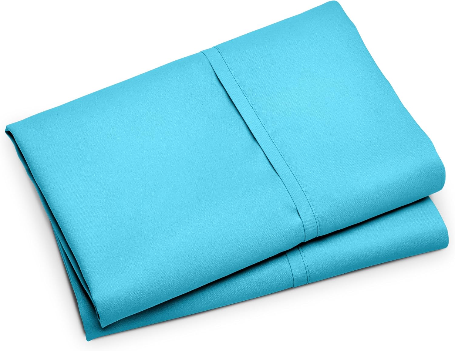 BareHome Bare Home Microfiber Pillow Cases - King Size Set of 2 - Cooling Pillowcases - Double Brushed - Aqua Pillowcases 2 Pack - Easy Car…