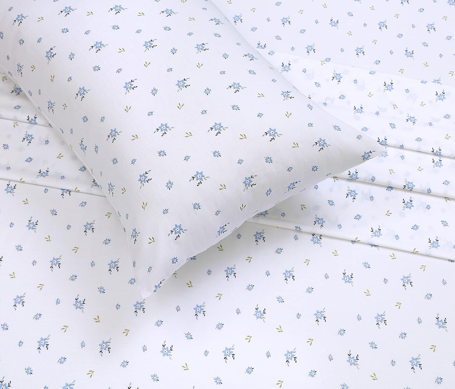 Ruvanti 100% Cotton Percale Sheets California King Size – Crisp Cooling Bed Sheets for Hot Sleepers, Deep Pocket 14”, Soft Breathable & Dur…