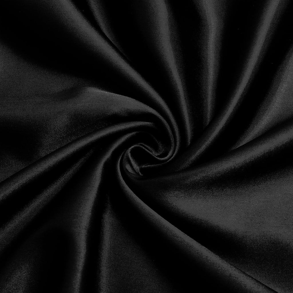 VACVELT 3pcs Black Satin Sheets Twin XL Size Bed Set, 15 Inch Deep Pocket Silky Satin Sheet Set, Soft Satin Bedding Set Cooling & Luxury…