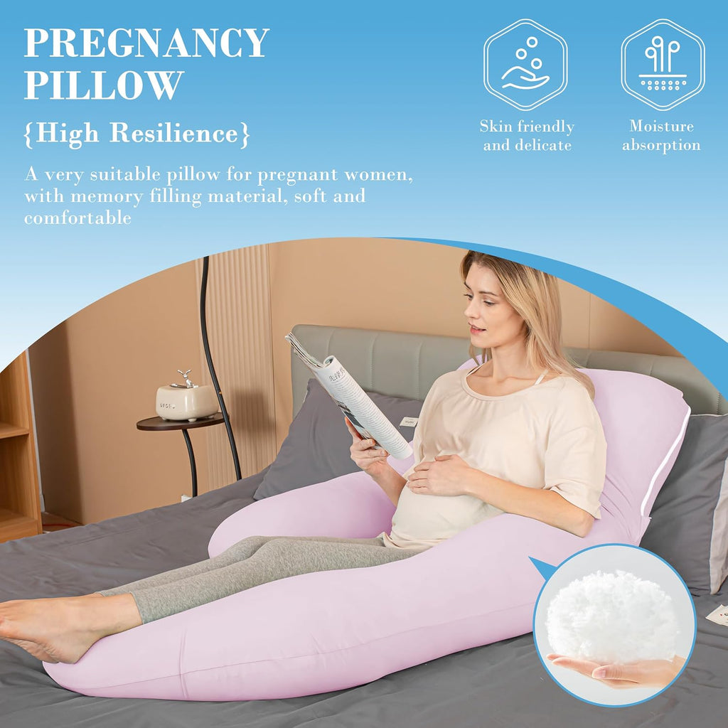 Cute Castle Cooling Cover Pregnancy Pillows, Soft U-Shape Maternity Pillow with Removable Cover - Full Body Pillows for Adults Sleeping…