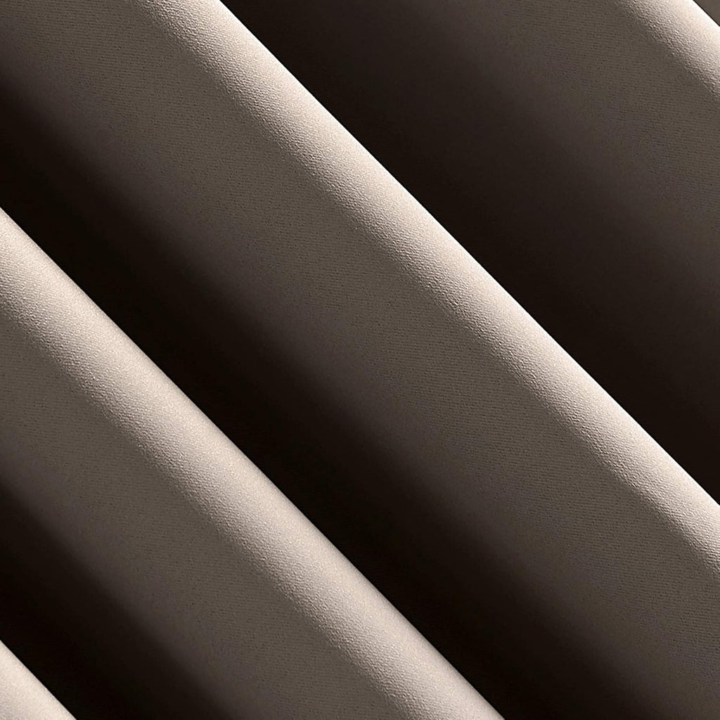 Sun Zero Nordic Theater Grade Extreme 100% Blackout Grommet Curtain Single Panel, 52" x 54", Taupe