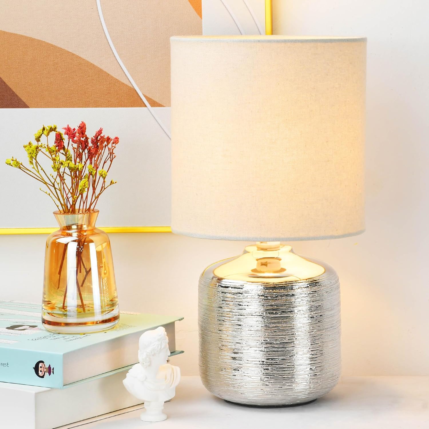Beno Small Table Lamp for Living Room as Bedside Table Lamp for Bedroom, Modern Ceramic Table Lamp, Kids Table Lamp, Night Table…