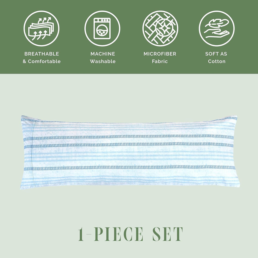 Elegantcomfort Elegant Comfort Ultra Soft 1-Piece Set Striped Print Pillowcases - 1500 Hotel Quality Microfiber, Soft and Smooth Hidden Zip…