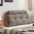 Headboard Pillow for Queen – Chenille Large Triangular Wedge Pillow for Headboard Gap, Daybed and Couch Backrest, Reading and Sitting Up…