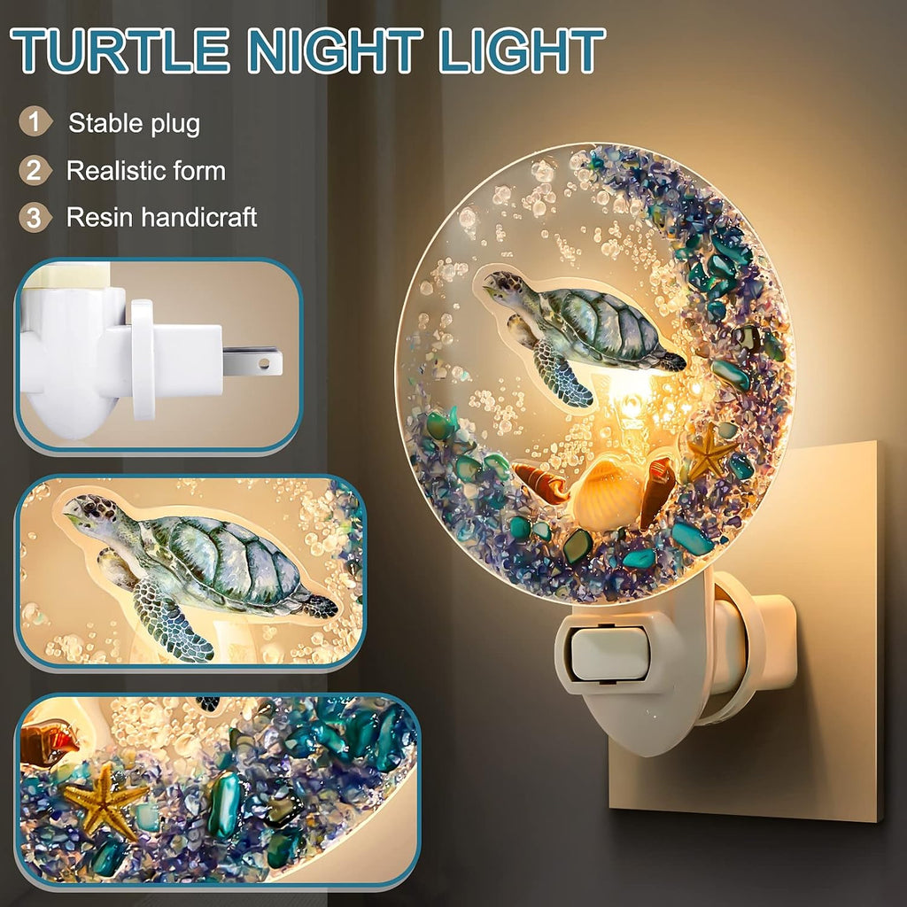 Hortsun Plug in Seashell Night Light Ocean Sea Animal Decorative Night Light Plug in Beach Lamps Vintage Ocean Lamps for Adult for Home…