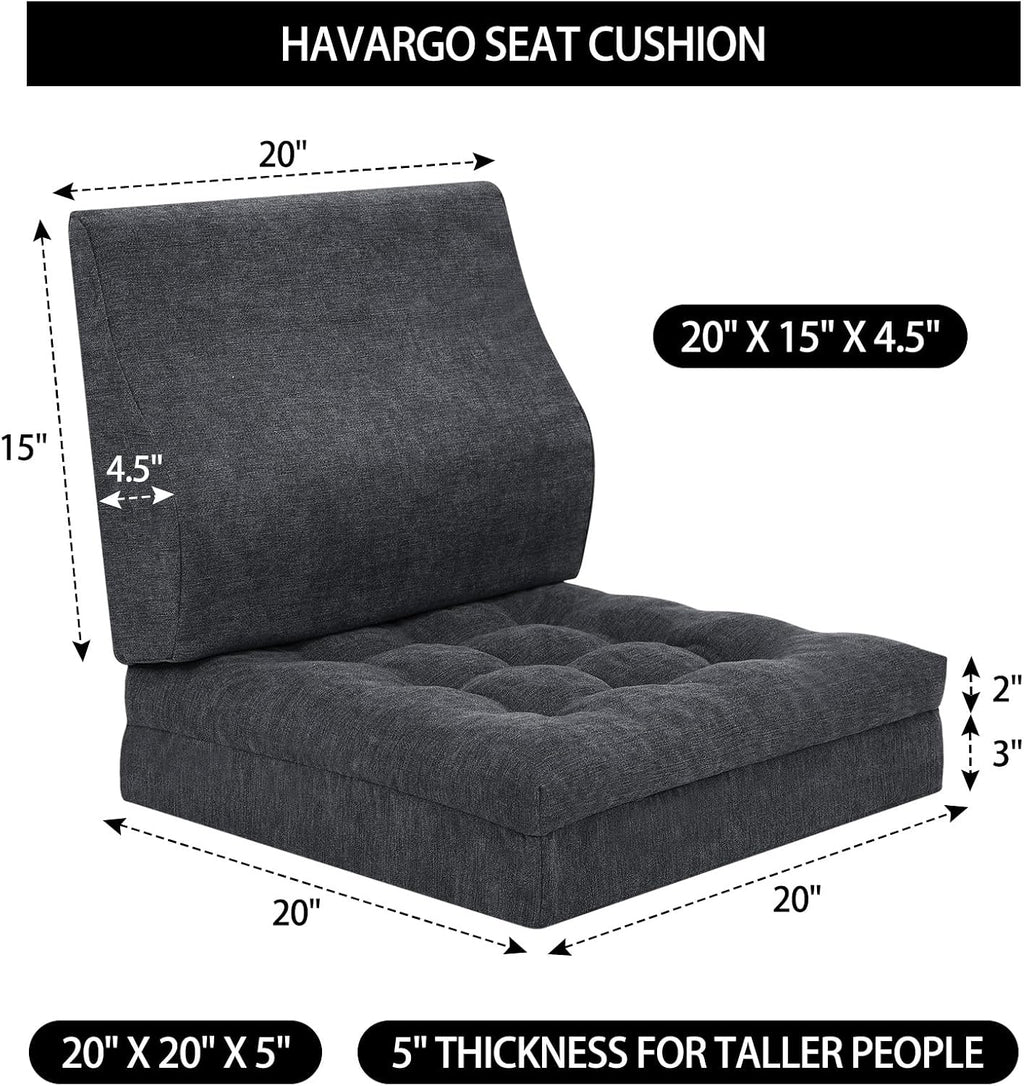 Recliner Cushions for Elderly with Lumbar Support, Patent Design 20x20x5 Inch Thick Chair Cushion Soft Tufted Dual Layer Booster Seat…