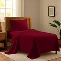 AshtonSheets 100% Egyptian Cotton Twin XL Bed Sheets Set - Luxury 600 Series Refined Collection Sheet for Twin XL Size Bed (3 PC, Burgundy)…