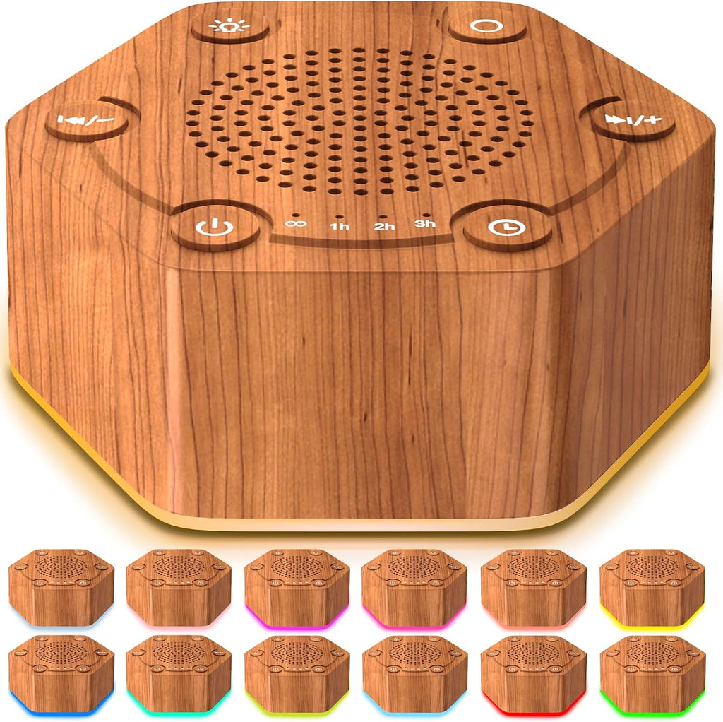 WowSleep Sound White Noise Machines High Fidelity 30 Unique Non-Looping Soothing Sounds 12 Colors Night Light 4 Timers 10-Level Brightness…