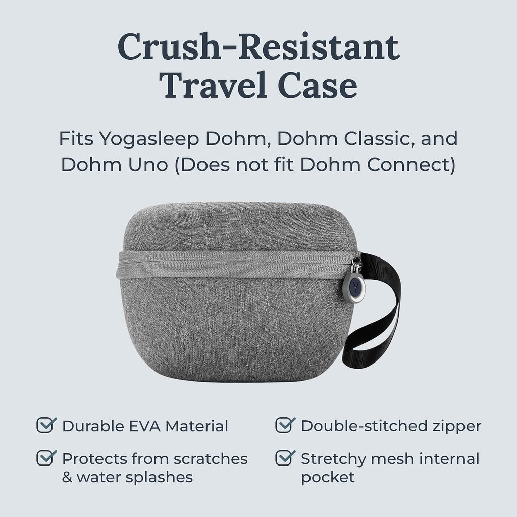Yogasleep Dohm (White/Gray) & Travel Case (2 Piece Set) The Original White Noise Machine with Natural Sound from a Real Fan, & No…
