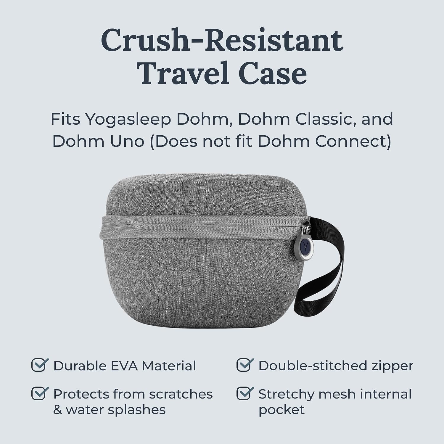 Yogasleep Dohm (White/Gray) & Travel Case (2 Piece Set) The Original White Noise Machine with Natural Sound from a Real Fan, & No…