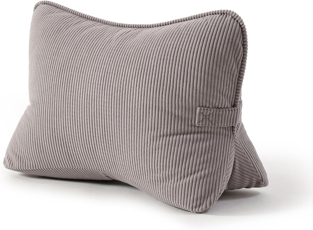 Ailuteie Pat. Pend. Corduroy Lumbar Support Pillow for Watching TV, Reading & Gaming, Triangle Cushion for Sofa, Armchair, Couch or Bed, Re…