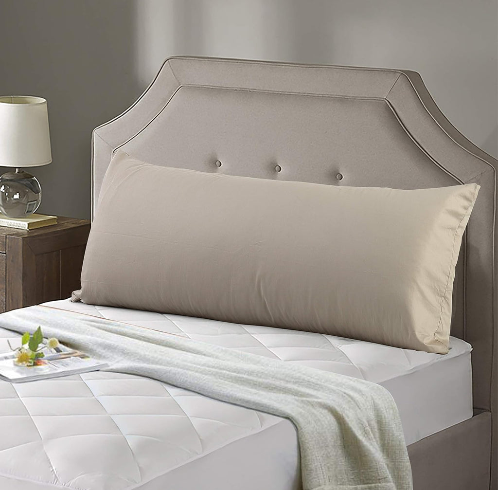 Evolive 100% Cotton Body Pillow Cover 21"x54", 300 Thread Count Soft Breathable Pillowcase with Hidden Zipper, Smooth Durable Replacement C…