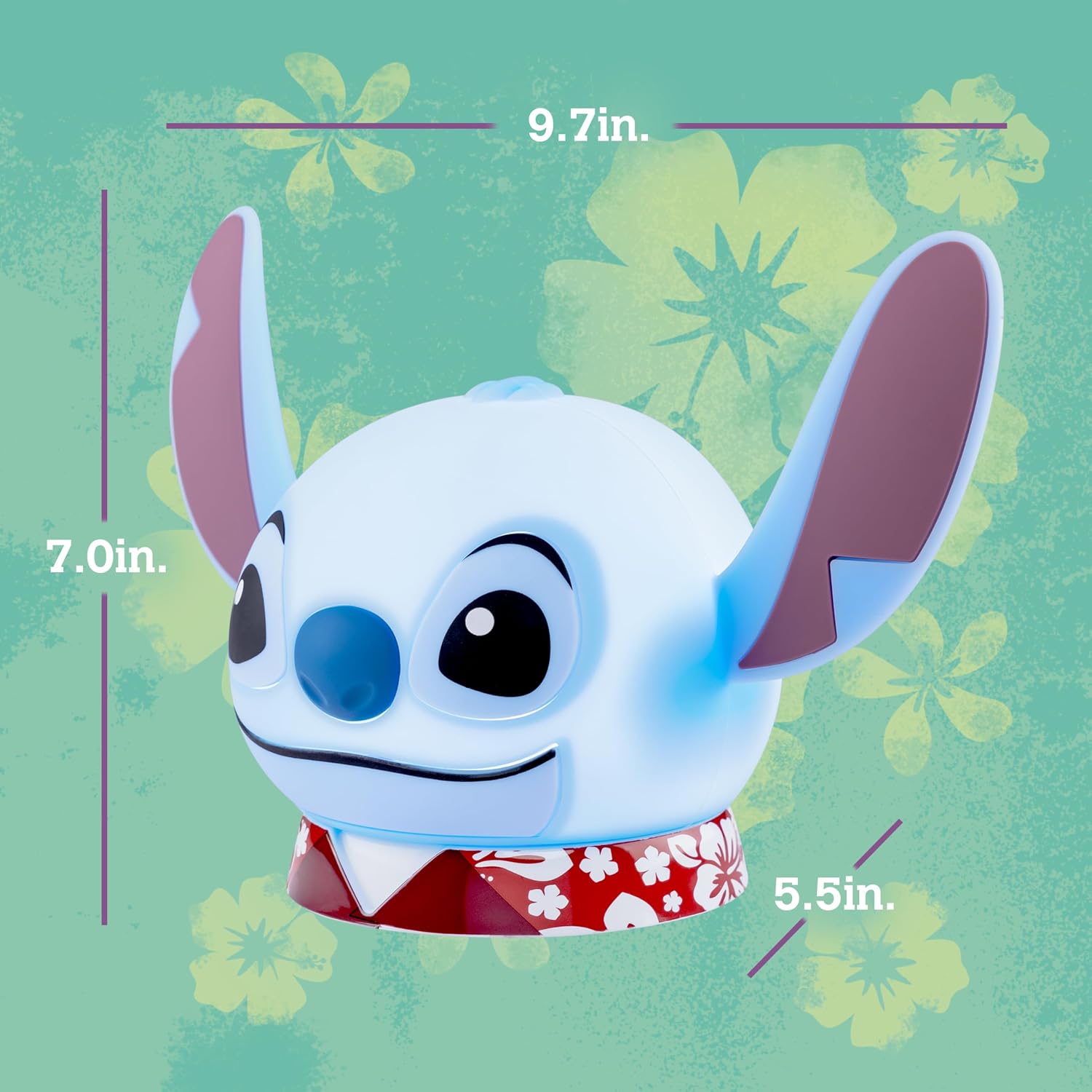 Disney Lilo and Stitch Squish Light, Night Light for Kids, USB Lamp, Battery Operated, Dimmable, Ideal for Bedroom, Playroom, Living…