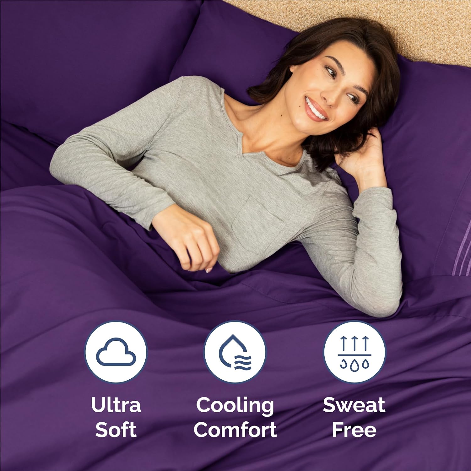 King Size 4 Piece Sheet Set - Comfy Breathable & Cooling Sheets - Hotel Luxury Bed Sheets for Women & Men - Deep Pockets, Easy-Fit, Extra…