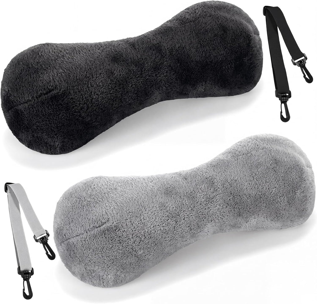 Colingmill 2 Pcs Neck Pillow for Recliner Headrest Pillow Bone Shaped Chair Plush with Adjustable Strap Neck Support and Curve Head Cushion…