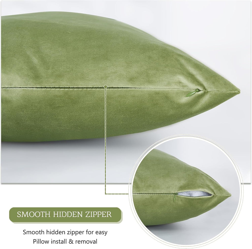 StangH Grass Green Velvet Body Pillow Cover 20x54 Inches, Super Soft Cozy Luxury Fuzzy Long Pillowcase with Zipper, for Sofa Bedroom Holida…