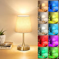 Wowag Small Cordless Table Lamp Rechargeable,5000mAh Battery Operated Desk Lamp,3 Colors & 7 RGB Stepless Dimmable, Touch Ambient Light…