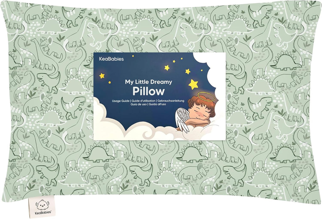 Toddler Pillow with Pillowcase - 13x18 My Little Dreamy Kids Travel Bed Pillows for Sleeping, Organic Cotton Small Pillowcase, Soft &…