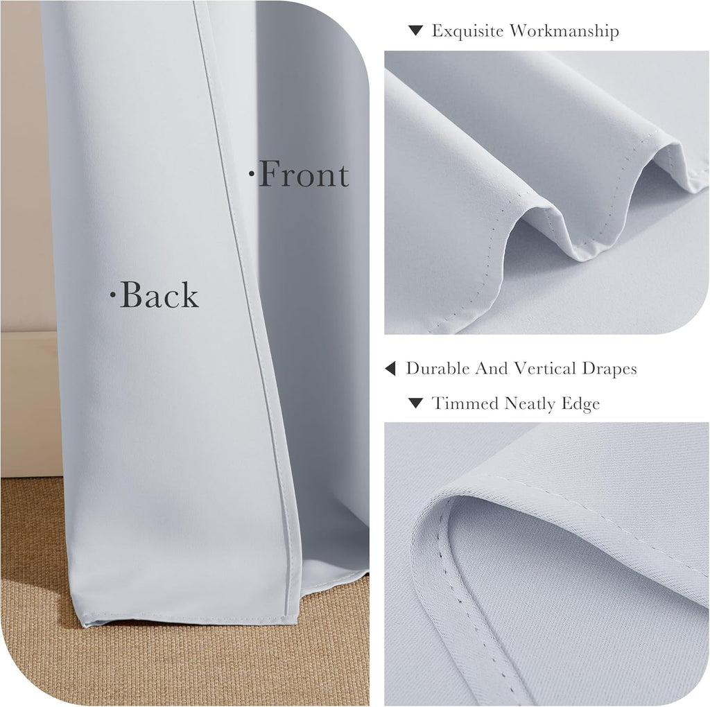 Ponydance PONY DANCE 60% Light Blocking Curtains 96 inch Long, Room Darkening Curtains for Bedroom, Thermal Insulated Drapes for Living Roo…