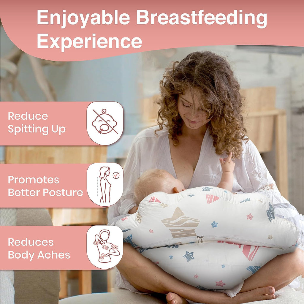 PILLANI Nursing Pillow for Breastfeeding & Bottle Feeding, Original Breast Feeding Pillow for Mom & Baby, Removable Cotton Cover…