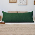 JoraLion 20x54 inch Neutral Boucle Body Pillow Cover, Forest Green Long Pillow Cover Cozy Soft Cushion Case for Couch Sofa Bed Living…