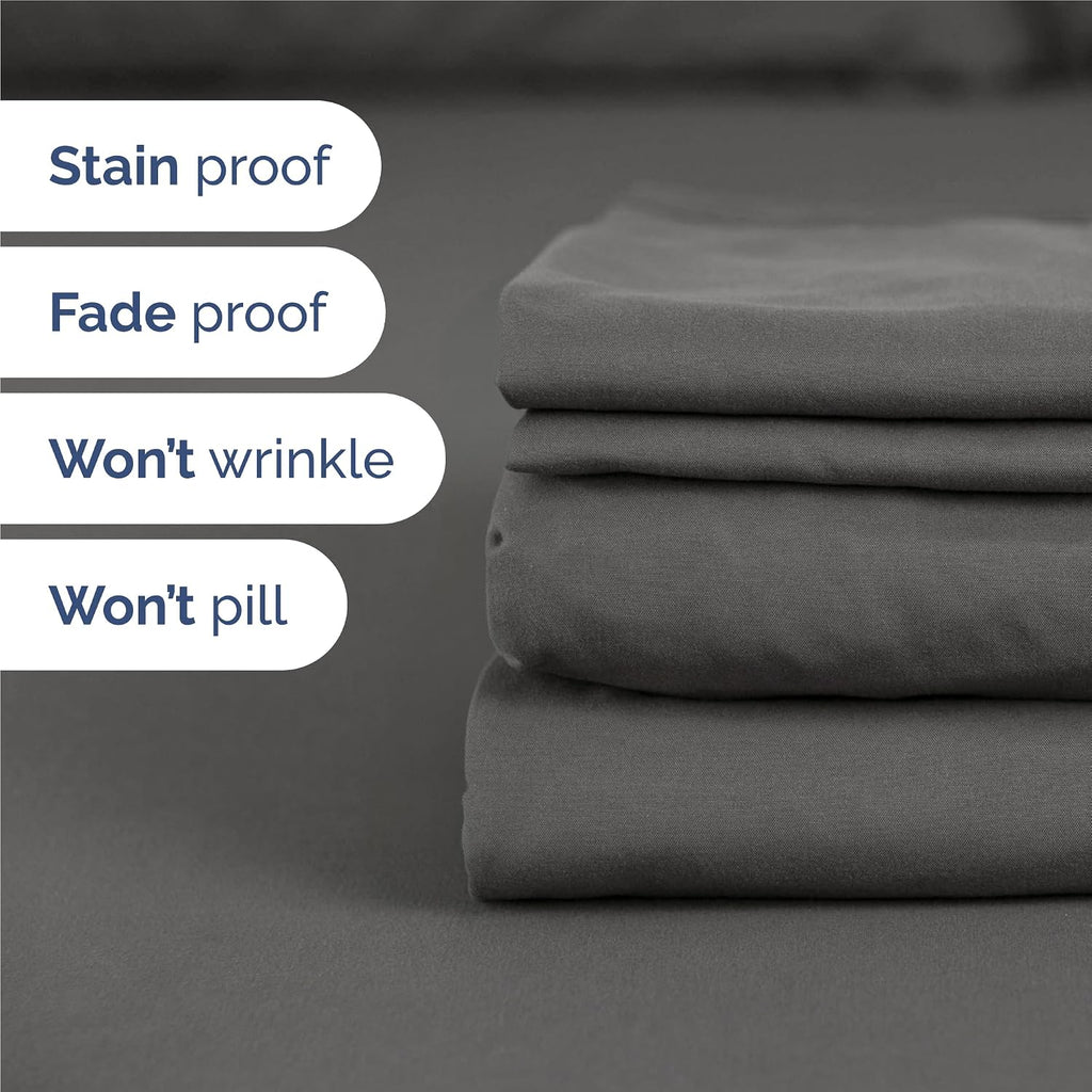Split King 7 Piece Sheet Set - Comfy, Breathable & Cooling - Soft Hotel Luxury Bedding for Women, Men, Kids, Teens and Children - 1 Flat…